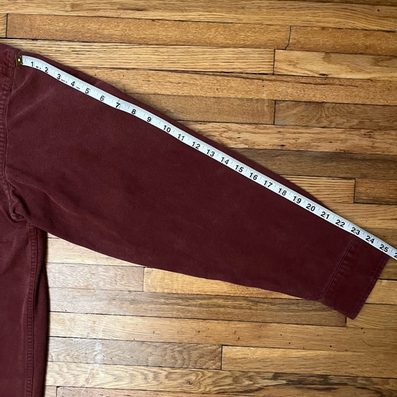 LL Bean Chamois Cloth Button Up Shirt Mens Size XL Tall Maroon Casual Cotton - Picture 8 of 9